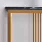 Glam Console Accent Table Antieke afwerking Bafe -consoletafel in marmer