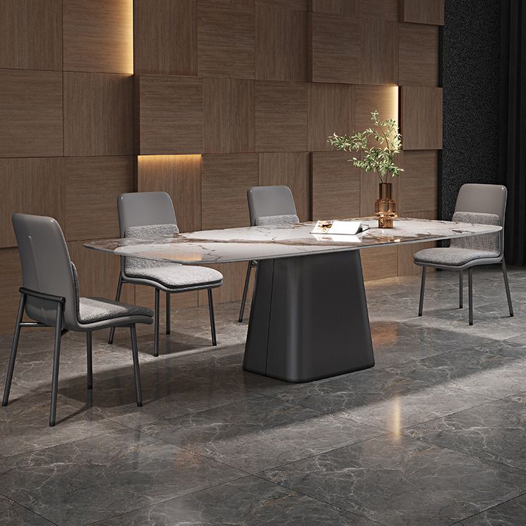 Modern Dining Rectangle Table Dining Stone Table for Home Use Clearhalo 'Dining Tables & Seating' 'Dining Tables' 'dining_table' 'furn' 'furn_dining_table' 'Furniture' 'Kitchen & Dining Furniture' 1200x1200_55f1dc65-a115-4f77-b9df-d026dbc517dc
