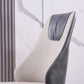 Contemporary Faux Leather Dining Chair Armless Metal Side Chair for Home Use