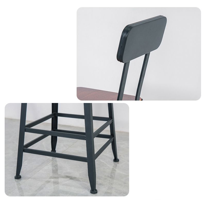 Modern Style Metal Bar Stool with Footrest and Low Back Bistro Simple Bar Stool Clearhalo 'Bar Furniture' 'Bar Stools' 'bar_stools' 'furn' 'furn_bar_stools' 'furniture_bar_stools' 'Kitchen & Dining Furniture' 'kitchen&dining_furn' 'kitchen' 'kitchen_furn' Furniture' 1200x1200_55f225b2-5b6f-4789-95f5-aa20bf7985f7