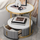 Modern de almacenamiento abierto Nightsand Stone Top Top 20 pulgadas de altura de 1 cortavadora