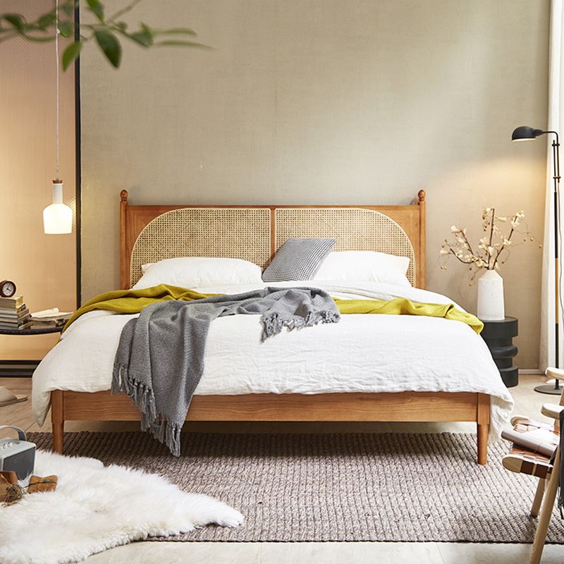 Tropical Standard Bed Solid Wood Solid Color Panel Bed with Headboard Clearhalo 'Bedroom Furniture' 'Beds' 'furn' 'furn_beds' 'Furniture' 1200x1200_55f3b834-a89d-4f19-b323-57b1c1b020a9