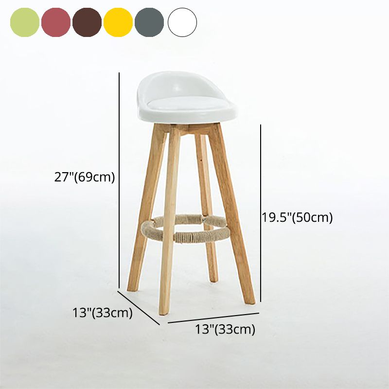 Contemporary Style Low Back Bar-stool Wooden Bar Stool for Restaurant Clearhalo 'Bar Furniture' 'Bar Stools' 'bar_stools' 'furn' 'furn_bar_stools' 'Furniture' 'furniture_bar_stools' 'Kitchen & Dining Furniture' 1200x1200_55f3eff9-06b9-406d-90bc-f6e8b42db484