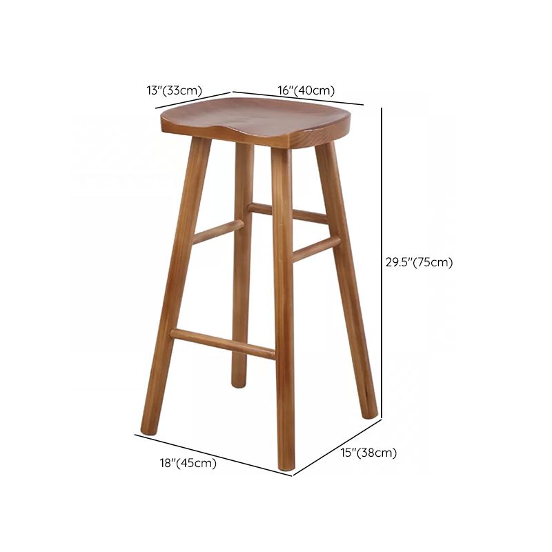 Armless Counter Height Stools Solid Wood Counter and Bar Stool Clearhalo 'Bar Furniture' 'Bar Stools' 'bar_stools' 'furn' 'furn_bar_stools' 'Furniture' 'Kitchen & Dining Furniture' 1200x1200_55f4a7e0-ed89-46e2-b4b6-7cf18942618e