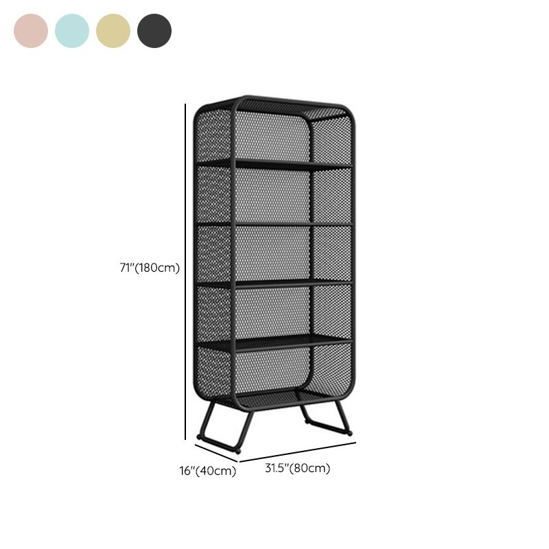 Glam Closed Back Bookcase Metal Standard Bookshelf with Shelves Clearhalo 'Bookcases' 'furn' 'furn_bookcases' 'Furniture' 'Office Furniture' 1200x1200_55f6c850-2006-43c2-8762-149fdde2568d