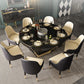 Modern Collapsible Glass Desktop Dining Table with Lockers for Dining Room Clearhalo 'Dining Tables & Seating' 'Dining Tables' 'dining_table' 'furn' 'furn_dining_table' 'Furniture' 'Kitchen & Dining Furniture' 1200x1200_55f8bff6-b45a-426c-956f-9618c7420c11