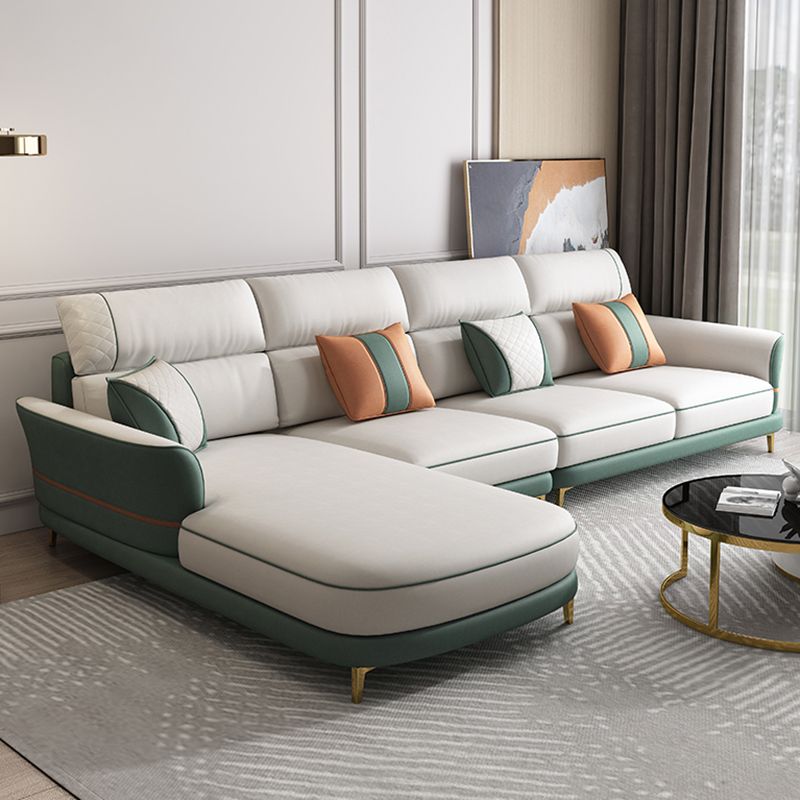 Glam da 38,18 "h divano e chaise del braccio svasato per soggiorno per soggiorno