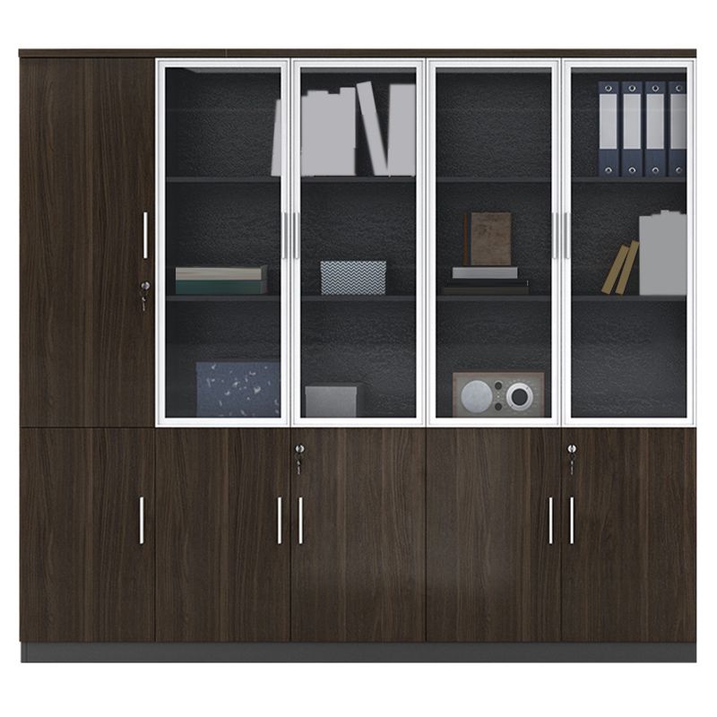 Gabinetti di file contemporanei Gabinet verticale in legno massiccio con ufficio chiave di blocco