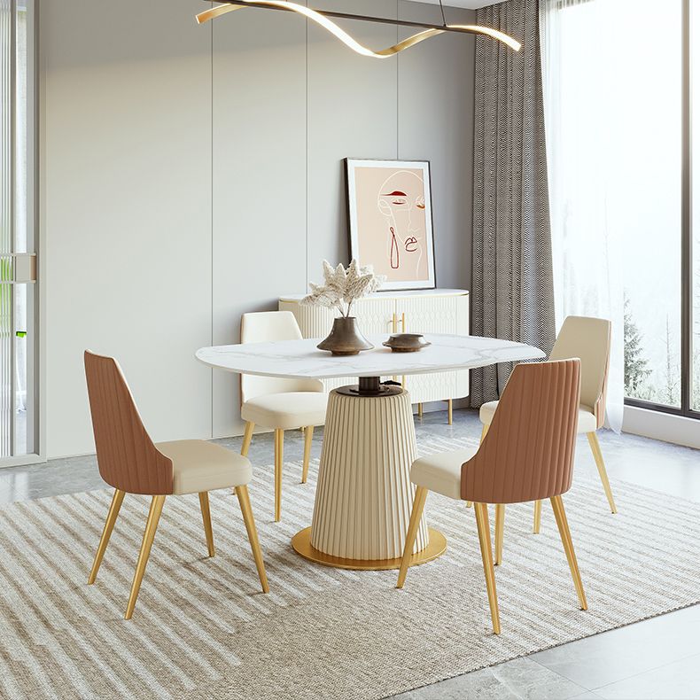 Contemporary 1/4/5/7 Pieces Dining Set Metal Dining Room Set for Restaurant Clearhalo 'Dining Room Sets' 'Dining Tables & Seating' 'dining_room_set' 'furn' 'furn_dining_room_set' 'Furniture' 'furniture_dining_room_set' 'Kitchen & Dining Furniture' 1200x1200_55f98e2e-86dc-4fbf-b2bc-9be063add1c7