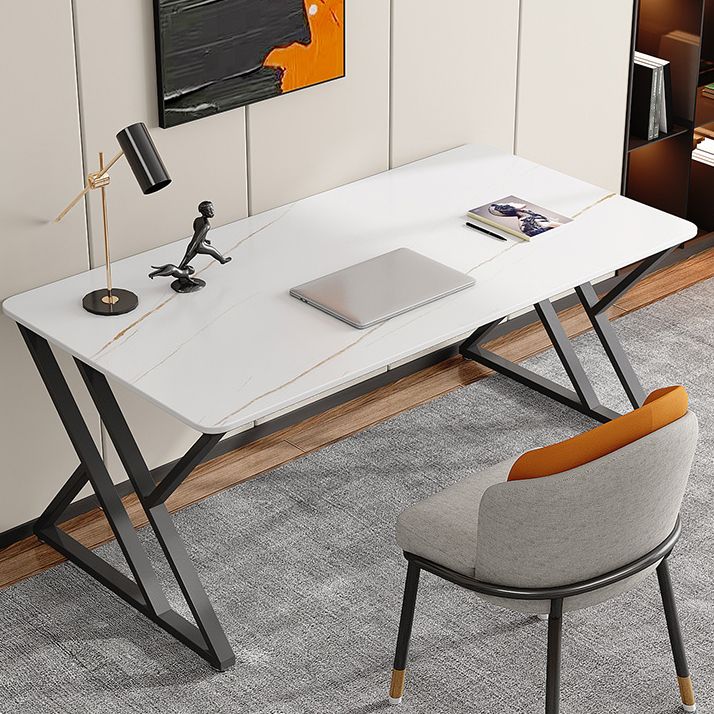 Sintered Stone Working Table Modern Rectangle Office Desk for Office Clearhalo 'furn' 'furn_office_desk' 'Furniture' 'furniture_office_desk' 'Office Desks' 'Office Furniture' 'office_desk' 1200x1200_55fa475d-d694-4dcd-b188-4d012da2f1a5