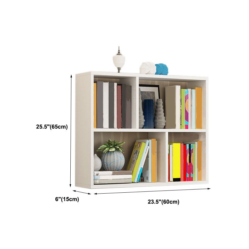 6"/8" W Modern Wooden Bookcase Wall-mounted Bookshelf with Shelves