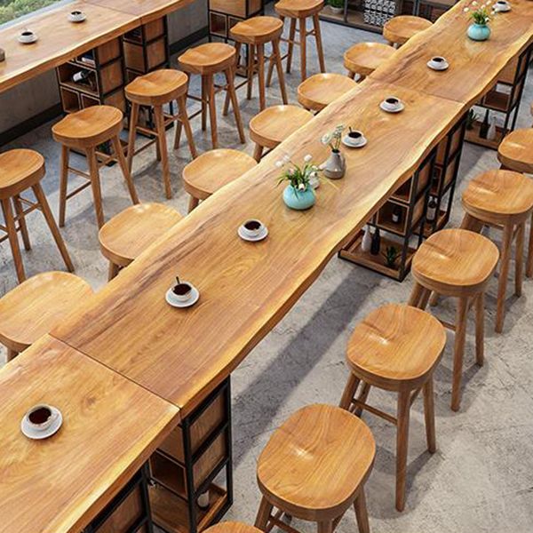 Modern 1/4/9 Pieces Bar Table Set Rectangle Pine Wood Counter Table with High Stools Clearhalo 'Bar Furniture' 'furn' 'furn_home_bar_bar_sets' 'Furniture' 'Home Bars & Bar Sets' 'home_bar_bar_sets' 'Kitchen & Dining Furniture' 1200x1200_55fec051-db94-41b2-820a-9f869194b1c0