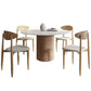 Round Dining Table Contemporary Dining Table with Solid Wood Pedestal