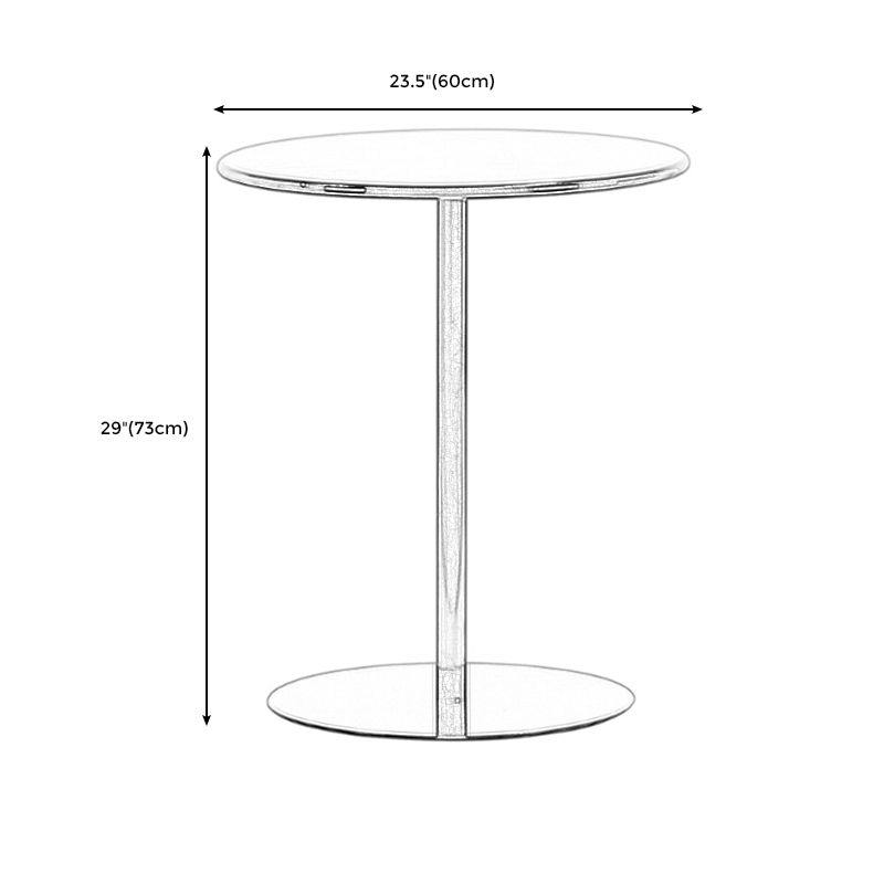 Round Metallic Side Table Contemporary Pedestal Side End Table Clearhalo 'Coffee & Accent Tables' 'End & Side Tables' 'end_side_table' 'Furniture' 'furniture_end_side_table' 'Living Room Furniture' 1200x1200_55ffe405-4d08-451f-a141-9e92749cdb44