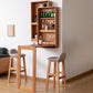 Mesa de comedor de bar contemporánea interior Mesa de bar de madera de cerezo rectangular