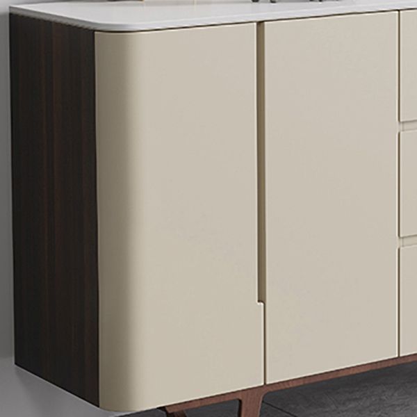 Stone Credenza Contemporary Style Sideboard with Cabinets and Drawers Clearhalo 'buffet_sideboard' 'Buffets & Sideboards' 'furn' 'furn_buffet_sideboard' 'Furniture' 'Kitchen & Dining Furniture' 1200x1200_5601a6c4-2d11-42db-8ef5-d3b490515344