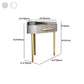 33.4" Wide Vanity Set with Stool Engineered Wood and Metal Dressing Table
