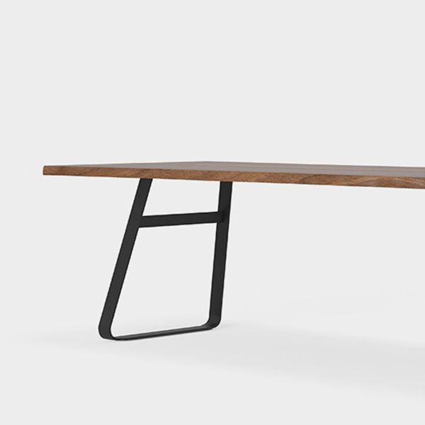 Brown Solid Wood Top Dining Table Rectangle Kitchen Dinette Table Clearhalo 'Dining Tables & Seating' 'Dining Tables' 'dining_table' 'furn' 'furn_dining_table' 'Furniture' 'Kitchen & Dining Furniture' 1200x1200_56051d08-f9a9-4596-b29f-776bc7188919