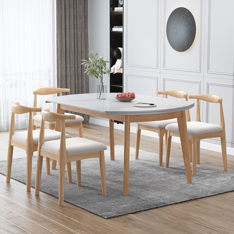 Modern White Round Shape Table Sintered Stone Top Standard Dining Table for Kitchen Clearhalo ' dining_table' 'Dining Tables & Seating' 'Dining Tables' 'furn' 'furn_dining_table' 'Furniture' 'furniture_dining_table' 'Kitchen & Dining Furniture' 'kitchen&dining_furn' 'kitchen' 'kitchen_dining_table' 1200x1200_560564af-6b23-4e16-a050-6db4f4c124d1