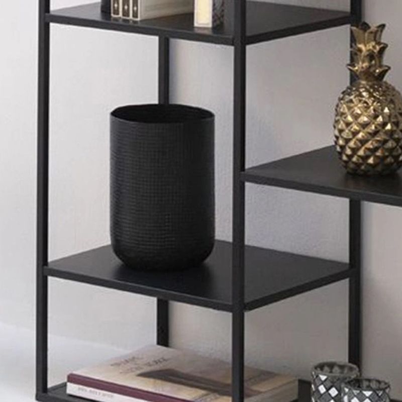 Modern Metal Bookshelf Black Etagere Open Shelf Horizontal Bookcase Clearhalo 'Bookcases' 'furn' 'furn_bookcases' 'Furniture' 'Office Furniture' 1200x1200_56056838-4077-4080-b081-cd1914931bc6