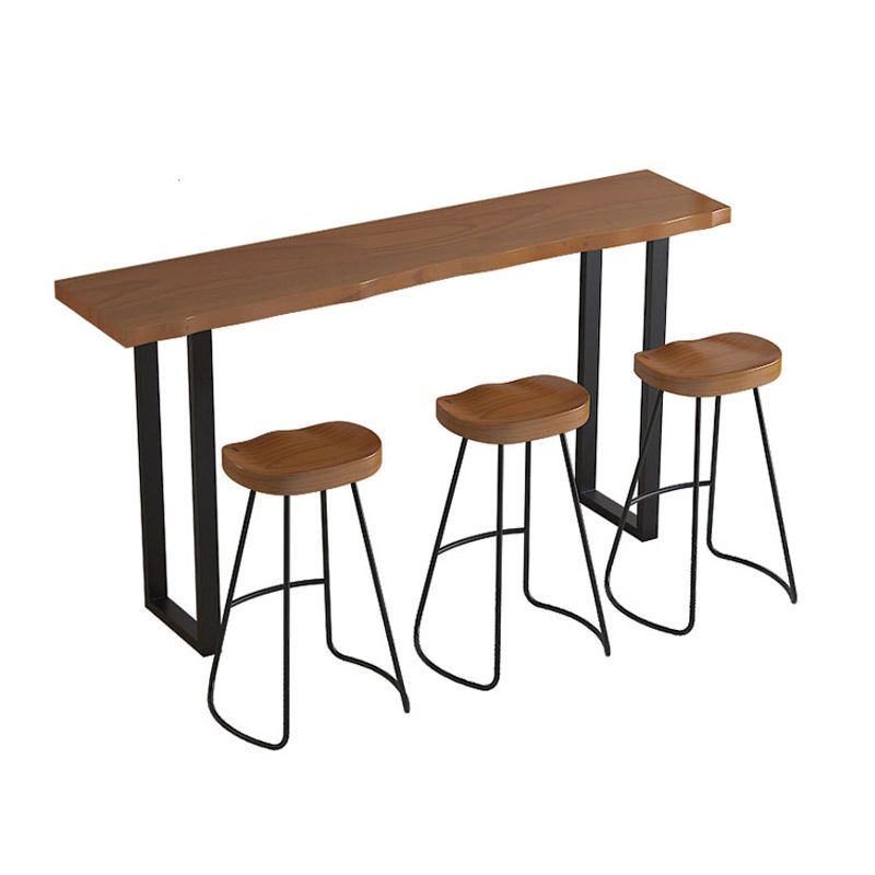 Industriële rechthoekige bartafelset 1/4-delige bartafel voor binnen