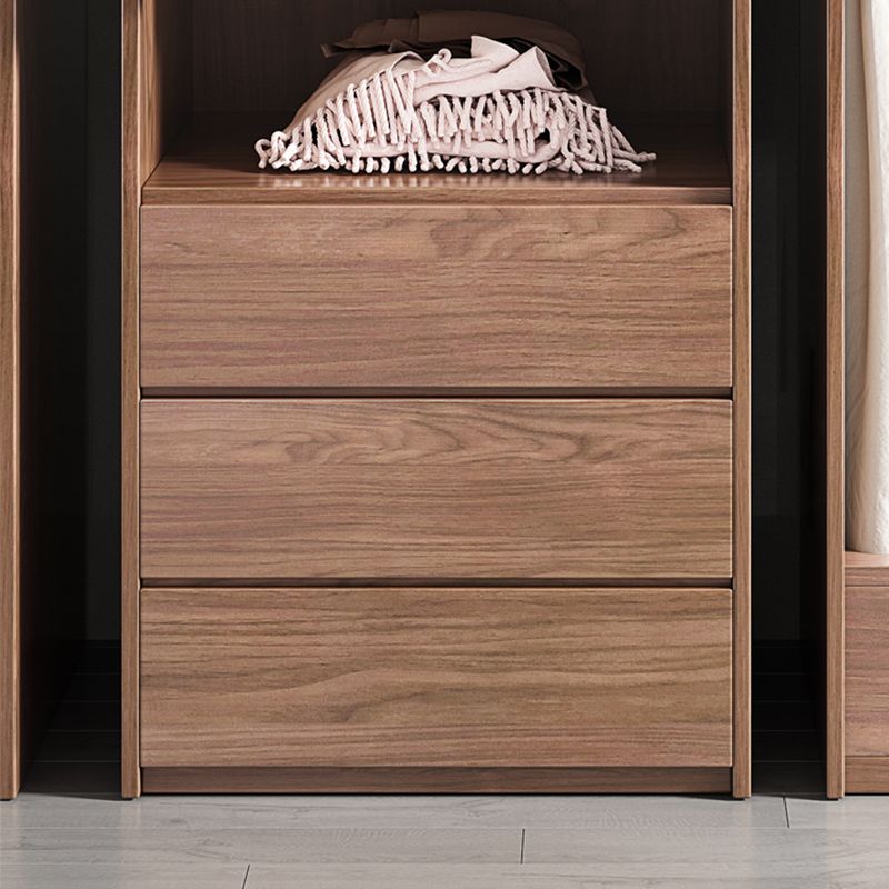 Wooden Wardrobe Armoire with Drawer Modern Hinged Wardrobe Closet Clearhalo 'Armoires & Wardrobes' 'armoires_wardrobes' 'Bedroom Furniture' 'furn' 'furn_armoires_wardrobes' 'Furniture' 1200x1200_56077a40-ba33-4553-87c8-83c54e89a3c9