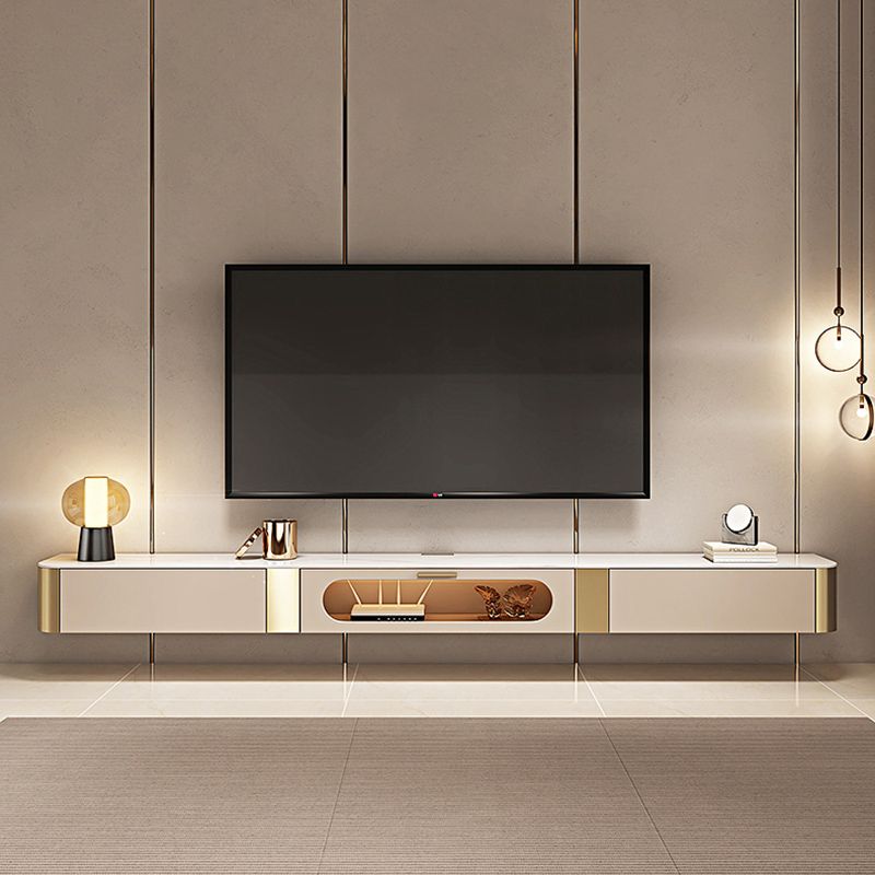 Glam Stone Stand Console Drawers Included Media Console with Doors Clearhalo 'furn' 'furn_tv_stands_entertainment_centers' 'Furniture' 'Living Room Furniture' 'TV Stands & Entertainment Centers' 'TV Stands & Media Storage Furniture' 'tv_stands_entertainment_centers' 1200x1200_560a639e-4670-4da2-9e10-1da7ebb7dfea
