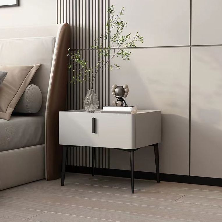 Contemporary 1 Drawer Accent Table Nightstand Antique Finish Bed Nightstand Clearhalo 'Bedroom Furniture' 'furn' 'furn_night_stand' 'Furniture' 'night_stand' 'Nightstands' 1200x1200_560c955f-3e06-42a9-8d27-e39c9a6dcf24