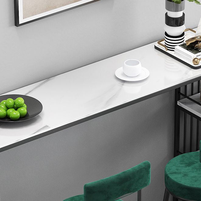 Modern Bar Dining Table Indoor Bar Height Table with Iron Base 42-Inch Top Clearhalo 'Bar Furniture' 'Bar Tables' 'bar_tables' 'furn' 'furn_bar_tables' 'Furniture' 'furniture_bar_tables' 'Kitchen & Dining Furniture' 'kitchen&dining_furn' 'kitchen' 1200x1200_560d88cd-a209-4fad-afae-22e35324db7b