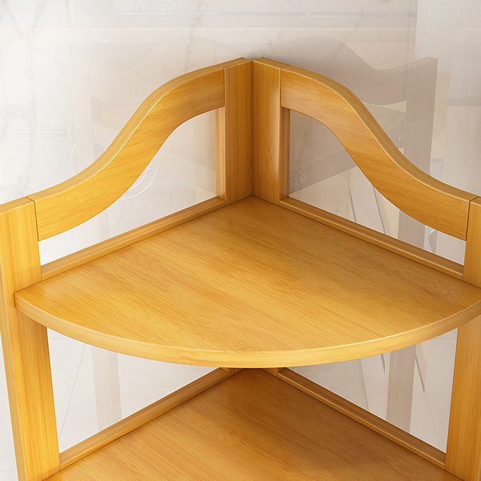 Mid Century Bamboo Corner Chest 12.2" Triangle Accent Chest with Storage Shelves Clearhalo 'Cabinets & Chests' 'cabinets_chests' 'furn' 'furn_cabinets_chests' 'Furniture' 'Living Room Furniture' 1200x1200_560e7b3c-5ef9-4c54-84a2-8eb368a935cd