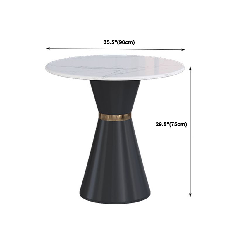 Eigentijdse faux marmeren eettafel set rond 1/2/3/4/5 stukken dinerset voor thuisgebruik