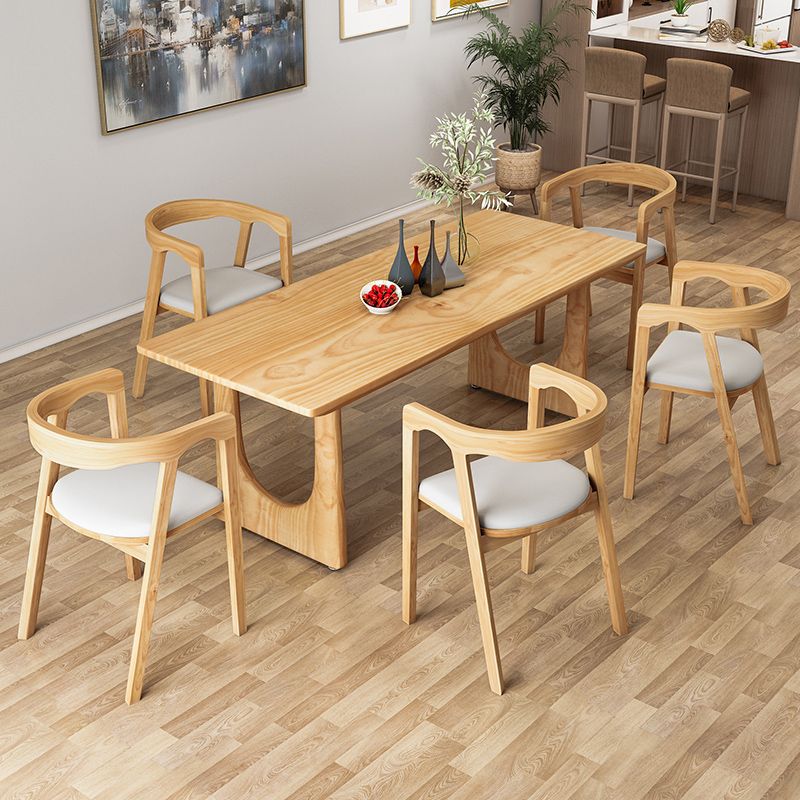 Modern 1/2/4/5/6/7 Pieces Dining Set Rectangle Dining Table Set with Wood Chairs Clearhalo 'Dining Room Sets' 'Dining Tables & Seating' 'dining_room_set' 'furn' 'furn_dining_room_set' 'Furniture' 'furniture_dining_room_set' 'Kitchen & Dining Furniture' 'kitchen&dining_furn' 'kitchen' 1200x1200_5610f6c4-ec75-4990-ac4b-a03d119e1620