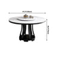 Contemporary Round Shape Table Sintered Stone White Standard Dining Table for Kitchen Clearhalo ' dining_table' 'Dining Tables & Seating' 'Dining Tables' 'furn' 'furn_dining_table' 'Furniture' 'furniture_dining_table' 'Kitchen & Dining Furniture' 'kitchen&dining_furn' 'kitchen' 'kitchen_dining_table' 1200x1200_56117a54-44a6-47d0-b88a-27930da8ba50
