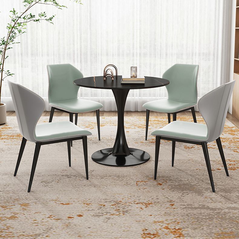 Traditional Luxury Style Dining Table Round Sintered Stone Table for Dining Room Clearhalo ' dining_table' 'Dining Tables & Seating' 'Dining Tables' 'furn' 'furn_dining_table' 'Furniture' 'furniture_dining_table' 'Kitchen & Dining Furniture' 'kitchen&dining_furn' 'kitchen' 'kitchen_dining_table' 1200x1200_56118e2f-70b0-4e57-96b1-d0dfb3399d13