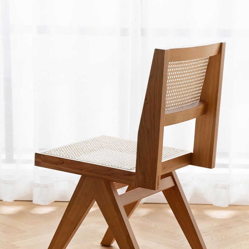 Wood Modern Dining Side Chair Cane Back Dining Chairs for Home Clearhalo 'Dining Chairs' 'Dining Tables & Seating' 'dining_chair' 'furn' 'furn_dining_chair' 'Furniture' 'Kitchen & Dining Furniture' 1200x1200_56120fd7-a7cb-498c-84c1-64f61c7af1d3