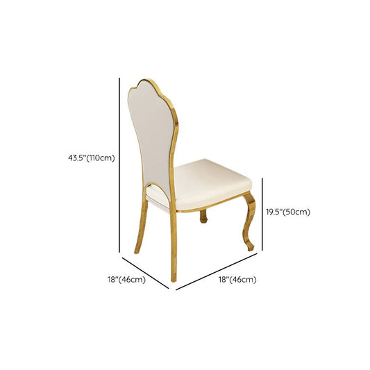 Glam Style Rectangle Table Set 1/2/5/7 Pieces Dining Set with Metal Legs for Kitchen