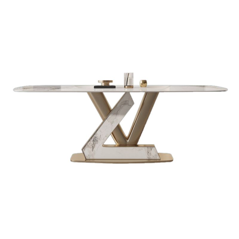 Set da tavolo rettangolo in stile glam 1/4/5/7/9 pezzi set da pranzo per uso domestico