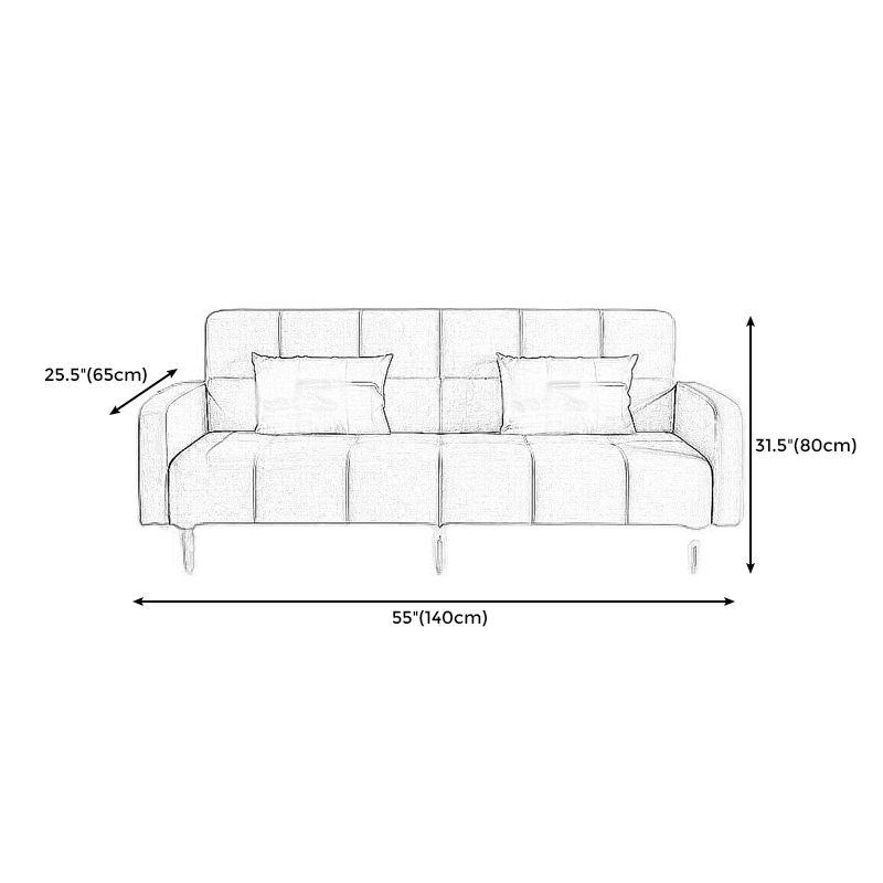 Transitional Modern Loose Back Linen Square Arm Settee with slipcovered Clearhalo 'furn' 'furn_sofas' 'Furniture' 'furniture_sofas' 'kitchen' 'kitchen_sofas' 'Living Room Furniture' 'Sofa' 'sofas' 1200x1200_5613ea89-d881-4125-9608-52387b8a86fa