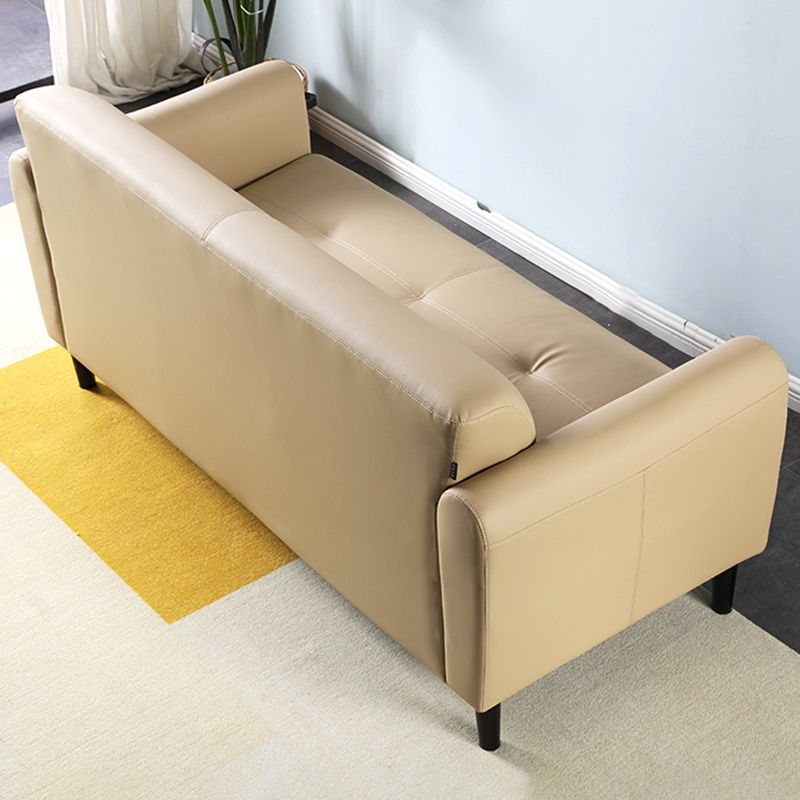 Modern Square Arm Stain Resistant Settee Couch in Orange/Ivory Cushions Clearhalo 'furn' 'furn_sofas' 'Furniture' 'Living Room Furniture' 'Sofa' 'sofas' 1200x1200_56158b24-c5b9-451f-afb1-77a26894051e