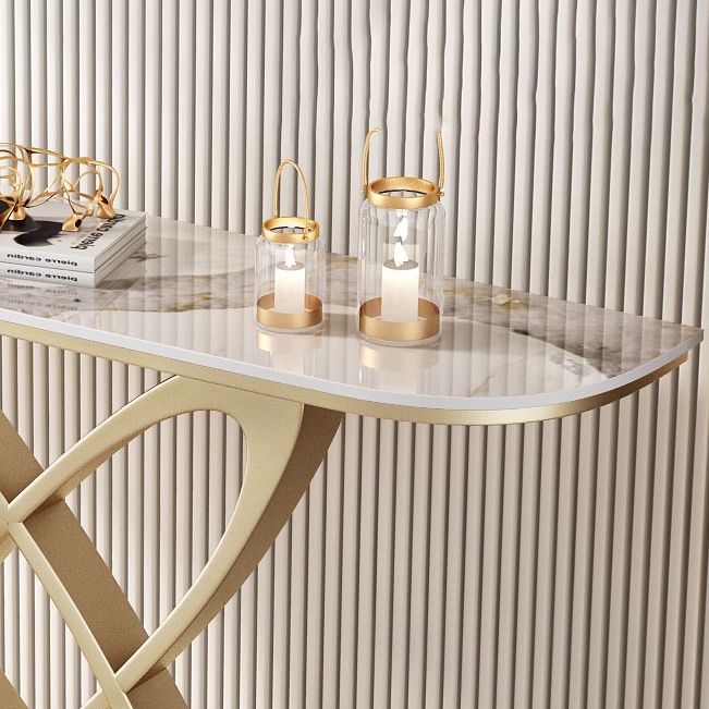 Tavolo console in pietra glam in ferro graffio di divano console resistente alla sala
