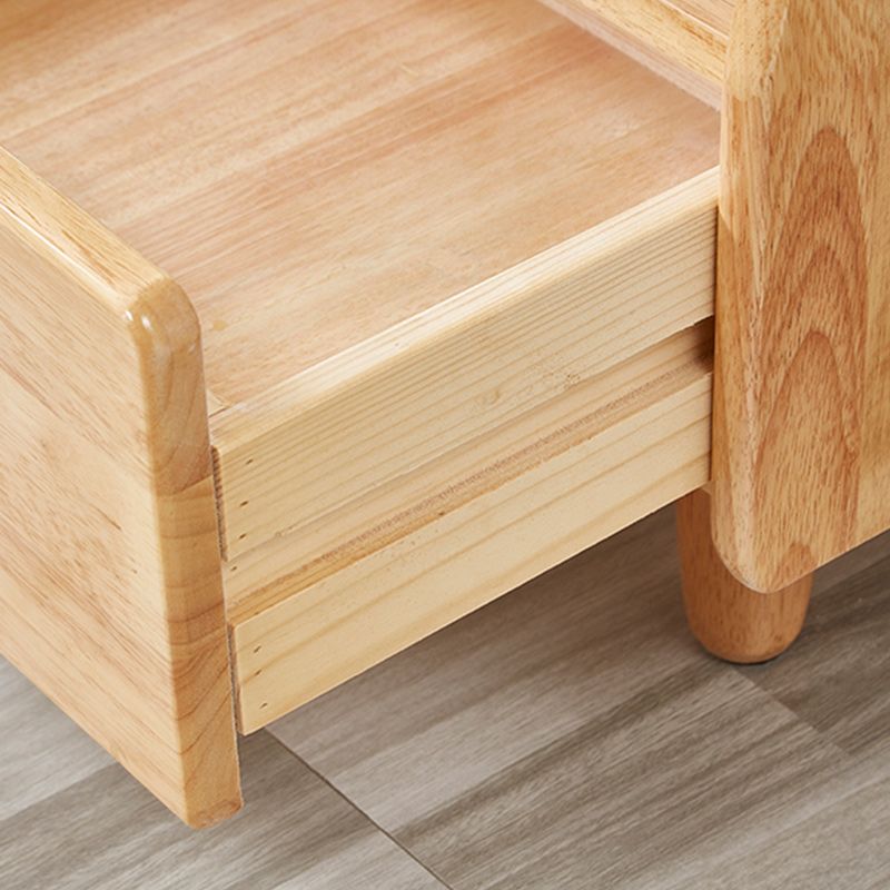 Solid Wood Night Table Modern 20 Inch H 1-Drawer Open Storage Nightstand with Legs Clearhalo 'Bedroom Furniture' 'furn' 'furn_night_stand' 'Furniture' 'night_stand' 'Nightstands' 1200x1200_56162477-3102-4e23-9cd9-b84212ddcf8e