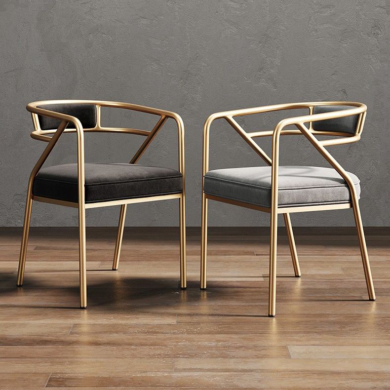 Low Back Office Chair with Fixed Arms Metal Base Modern Conference Chair Clearhalo 'furn' 'furn_office_chair' 'Furniture' 'Office Chairs' 'Office Furniture' 'office_chair' 1200x1200_56173558-c0ec-4a1a-bbe6-66f516adef72