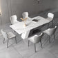 Modern Sintered Stone Top Dining Set Rectangle 1/2/5/7 Pieces Dining Table Set Clearhalo 'Dining Room Sets' 'Dining Tables & Seating' 'dining_room_set' 'furn' 'furn_dining_room_set' 'Furniture' 'Kitchen & Dining Furniture' 1200x1200_56179c9e-c57b-4beb-a142-b4175b7706db