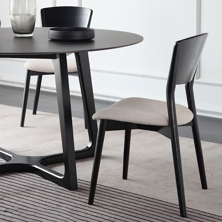 Contemporary Open Back Dining Side Chair Armless Wooden Legs Side Chairs Clearhalo ' kitchen&dining_furn' 'Dining Chairs' 'Dining Tables & Seating' 'dining_chair' 'furn' 'furn_dining_chair' 'Furniture' 'furniture_dining_chair' 'Kitchen & Dining Furniture' 'kitchen' 1200x1200_56192db4-d2b1-4a42-8329-56914699f2b8