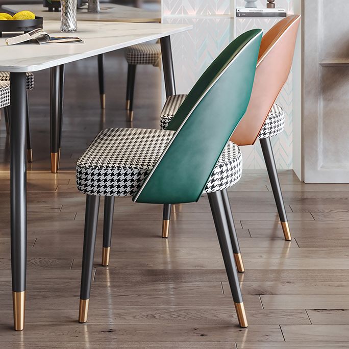 Sedia da pranzo aperta contemporanea sedia imbottita per sala da pranzo