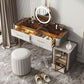 Glam Wooden Makeup Vanity Desk Glass Top Vanity Dressing Table Set Clearhalo 'Bedroom Furniture' 'furn' 'furn_makeup_vanities' 'Furniture' 'Makeup Vanities' 'makeup_vanities' 1200x1200_561c422d-93b9-40f0-bd8f-703f90120294
