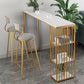 Modern Bar-height Table FauxMarble Top Bistro Bar Table with 3 Shelve Clearhalo 'Bar Furniture' 'Bar Tables' 'bar_tables' 'furn' 'furn_bar_tables' 'Furniture' 'Kitchen & Dining Furniture' 1200x1200_561c7f9f-b0ac-4cb6-ae9a-a8182c140028