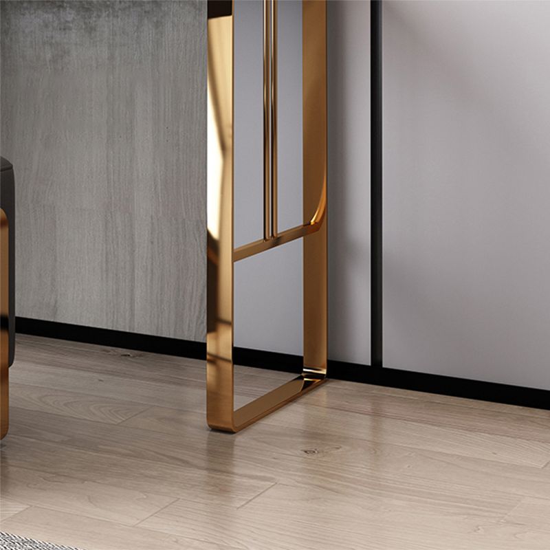 Gray Leather Vanity Makeup Table Set Glam 28.74" H Vanity Table with Storage