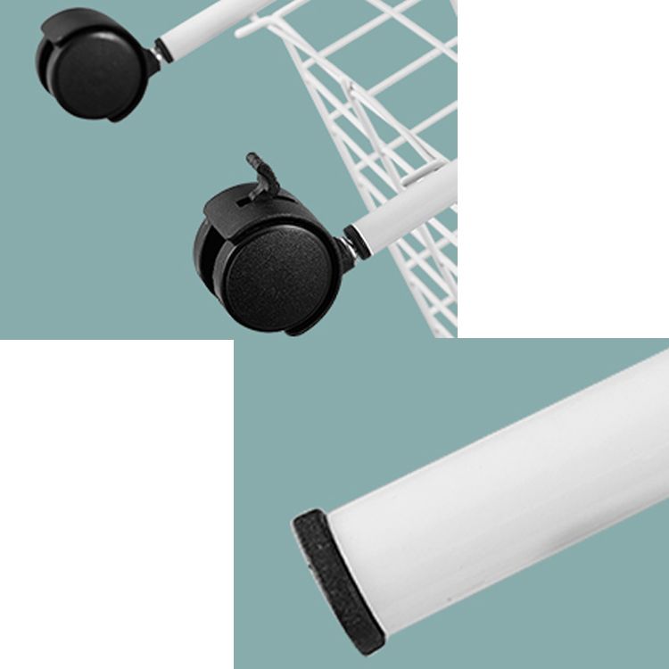 Moderne stijl stalen boekenkast met wielen open boekenplank voor woonkamer