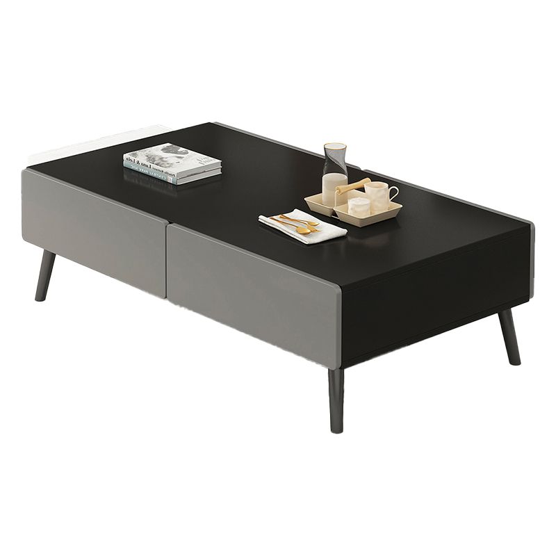 Rectangle Single Coffee Table Four Legs Coffee Table with Storage Clearhalo 'Coffee & Accent Tables' 'Coffee Tables' 'coffee_tables' 'furn' 'furn_coffee_tables' 'Furniture' 'Living Room Furniture' 1200x1200_561ed840-e81c-4e91-81d6-515c94c43af6